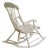 Vintage Windsor-Style White Rocking Chair For Sale