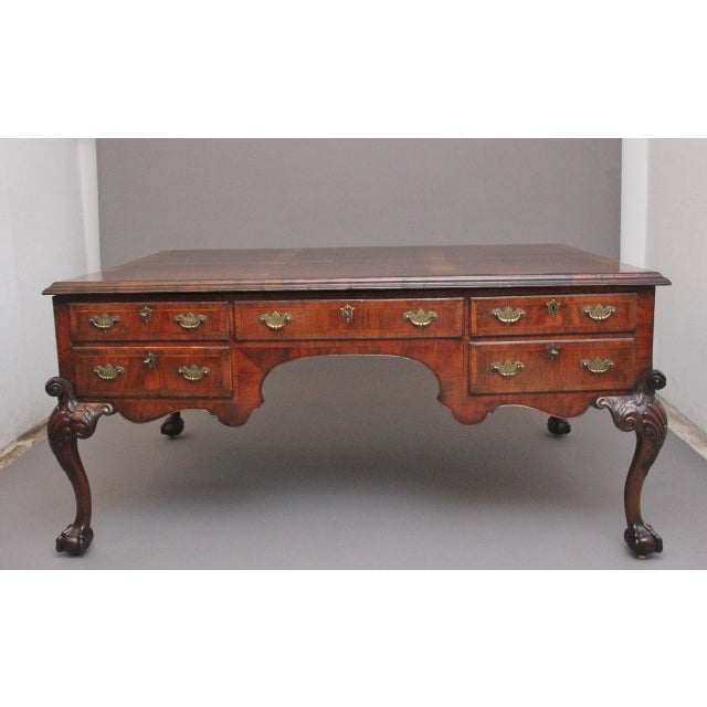 Antique Walnut Partners Desk, 1890 For Sale - Image 15 of 16
