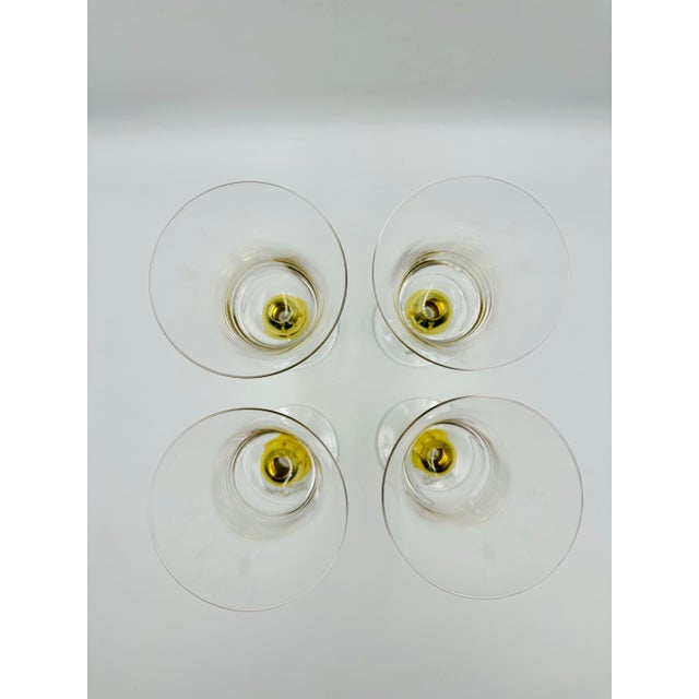 Late 20th Century Late 20th Century Neiman Marcus Gold Ball Goblets in Original Box ~ 4pc Set For Sale - Image 5 of 12