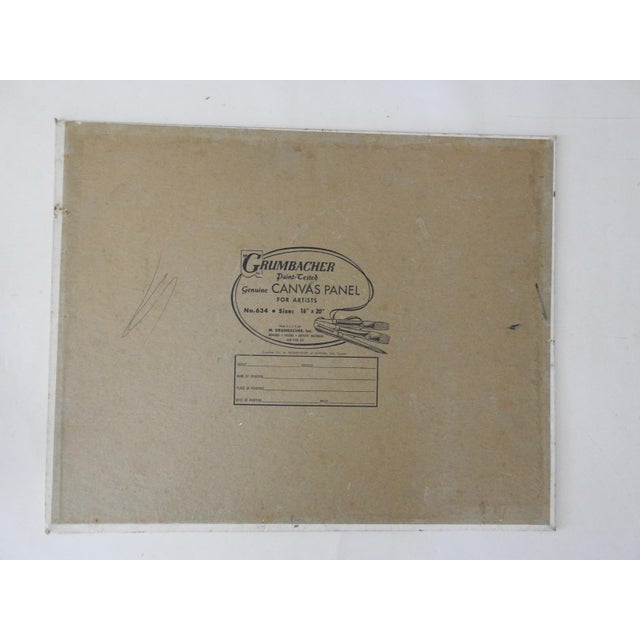 Mid 20th Century Impressionist Oak Tree Landscape Painting For Sale - Image 4 of 4