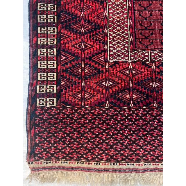 1900s Antique Saryk Rug, handmade and hand-knotted