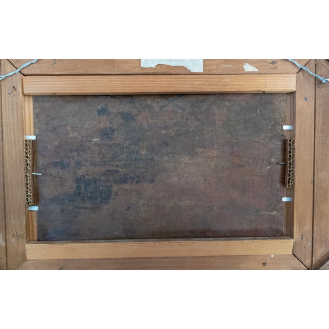 19th Century Grand Tour Old Master Landscape Oil on Copper Painting of Cows and Sheep With Shepherd For Sale - Image 16 of 18