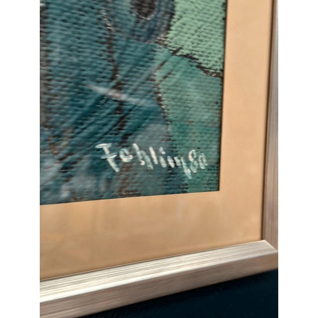 Mid-Century Modern Gunnar Fohlin, Behind the Glass, 1950s, Oil on Panel, Framed For Sale - Image 3 of 18