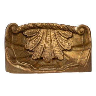 1800s French Gilded Wood Ornament For Sale
