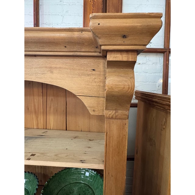 English 1900-1909 Pine Bookcase With Drawer For Sale - Image 3 of 12