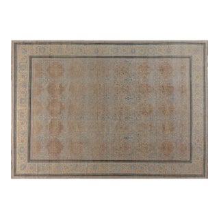 Mid-20th century Indian Botanic Handmade Wool Carpet For Sale