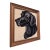 Vintage Framed Black Labrador Retriever Wool Needlepoint Textile Art For Sale