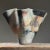Vintage Freeform Raku Fired Mosiac Handkerchief Ceramic Vessel, Signed. Wood fired mosiac or shard vessel. Each piece has...