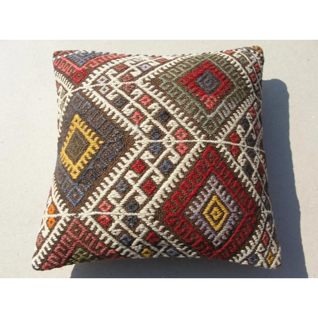 Kilim Rug Pillow Cover 16" For Sale - Image 9 of 9