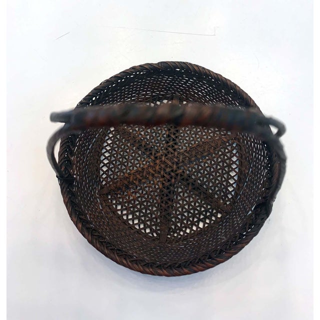 Important Miniature Japanese Bamboo Basket by Hayakawa Shokosai I For Sale - Image 13 of 14