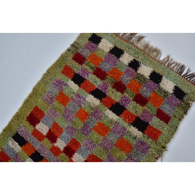 Antique Vintage Angora Wool Rug For Sale - Image 9 of 10