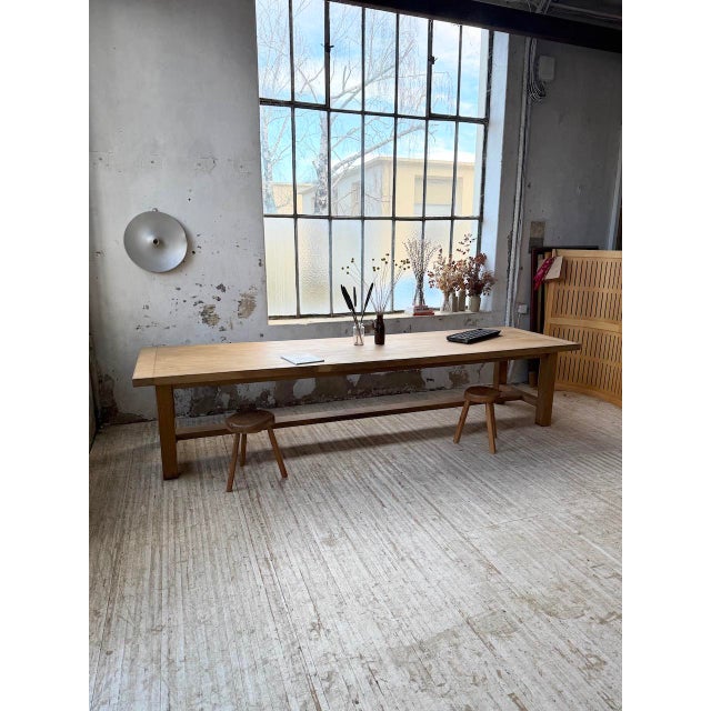 Oak Farmhouse Table, 1950s For Sale - Image 12 of 18