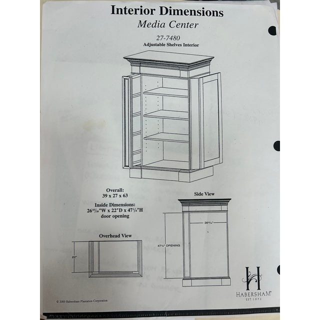 1990s Habersham Entertainment / Storage Cabinet For Sale - Image 14 of 16