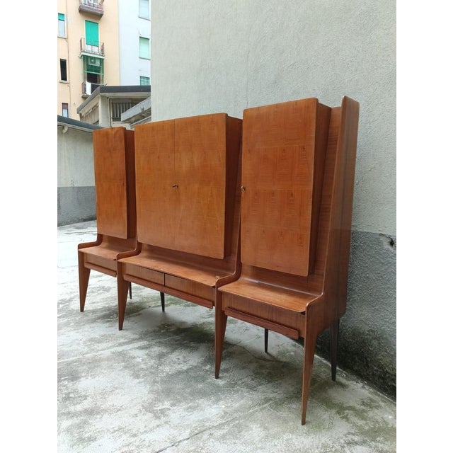 Glass Large Sideboard with Illuminated Bar from La Permanente Di Cantù, 1950s For Sale - Image 7 of 18