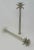 Marble and Silver Color Cast Tall Metal Palm Tree Candle Sticks a Pair For Sale - Image 4 of 11