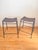 Metal French Mid Century Industrial Style Pair of Woven Leather and Iron Counter Stools After Lila Swift and Donald Monell For Sale - Image 7 of 18