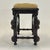 Baroque 19th Century Italian Baroque Carved Stool or Bench, Linen and Oak, Italy 1800s For Sale - Image 3 of 12