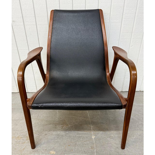 Mid 20th Century Mid-Century Swedish Modern Lamino Walnut Lounge Chairs - Set of 2 For Sale - Image 5 of 8