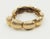 Napier Vintage 1970s Signed Napier Goldtone Ribbed Bracelet For Sale - Image 4 of 9
