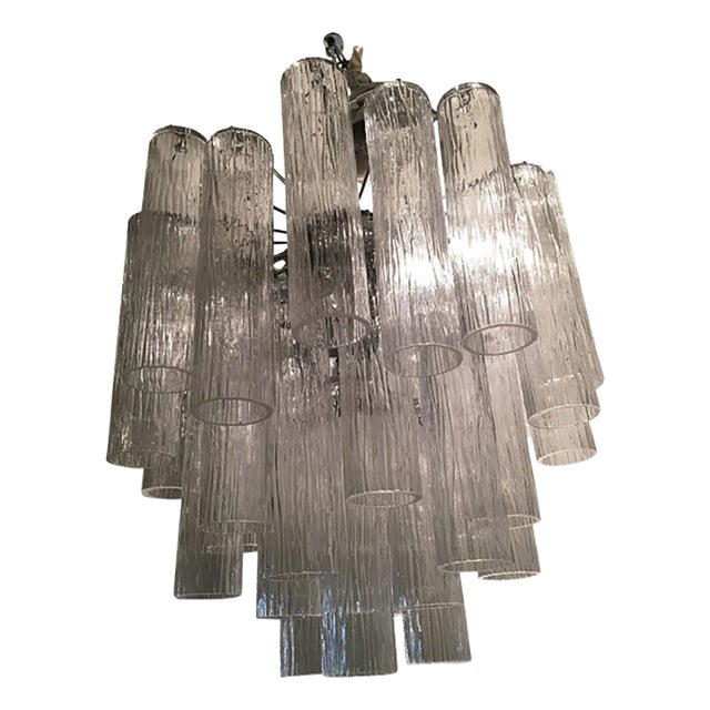 Murano Glass Sputnik Chandelier with Corteccia Tubes Italian Glass by Simoeng For Sale