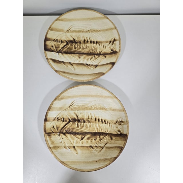 Fish-Decorated Dinner Service by Roger Picault for Longchamps, 1970, Set of 14 For Sale - Image 9 of 14