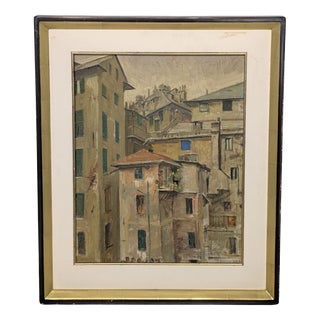 B. Semmer, Urban Development, 1962, Oil Painting on Board, Framed For Sale