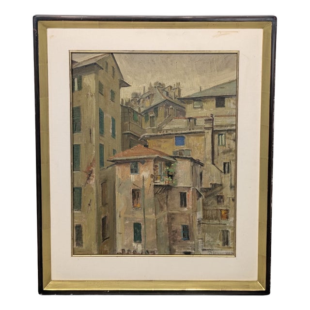 B. Semmer, Urban Development, 1962, Oil Painting on Board, Framed For Sale