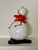 Vintage Arts & Crafts Holiday Snowman Hand Painted Gourd Art in White, Red & Black For Sale In Houston - Image 6 of 8