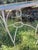 1970s 1970s Plantation Patterns Wrought Iron Bistro Patio 3 Pc Set, Daisy Design For Sale - Image 5 of 7