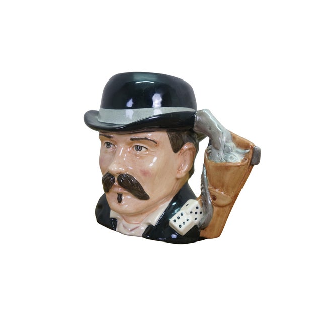 Realism 1980s American Royal Doulton Doc Holliday Wild West Gambler Toby Character Jug For Sale - Image 3 of 11