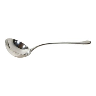 Antique Late 19th C English Silver Serving Ladle For Sale