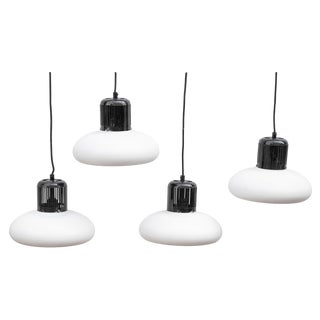 Trepiù Pendant Lamps attributed to Gae Aulenti for Stilnovo for 1970s, Set of 4 For Sale