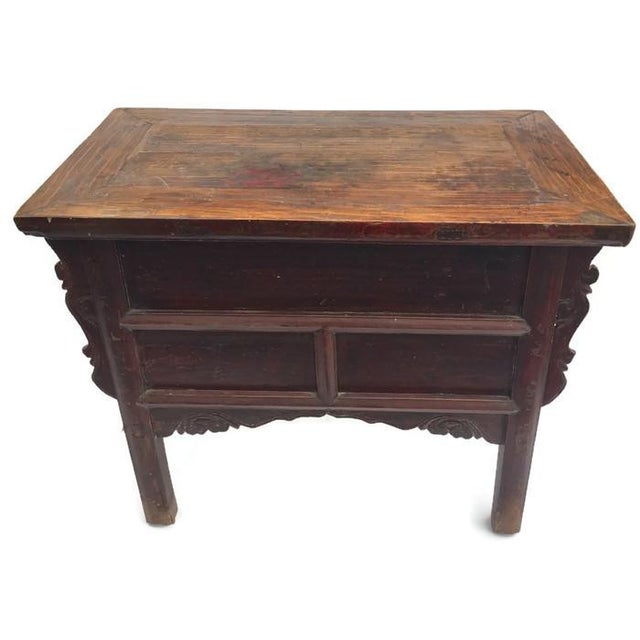 Antique Tibetan Altar Console Table 3 Drawer Chest | Chairish