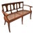 1970 Mid-Century Modern McGuire Attributed Solid Wood Caning Two-Seater Bench For Sale