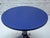 Postmodern Navy Blue Lacquered Wood Pedestal Side Table, 1980s For Sale - Image 13 of 14
