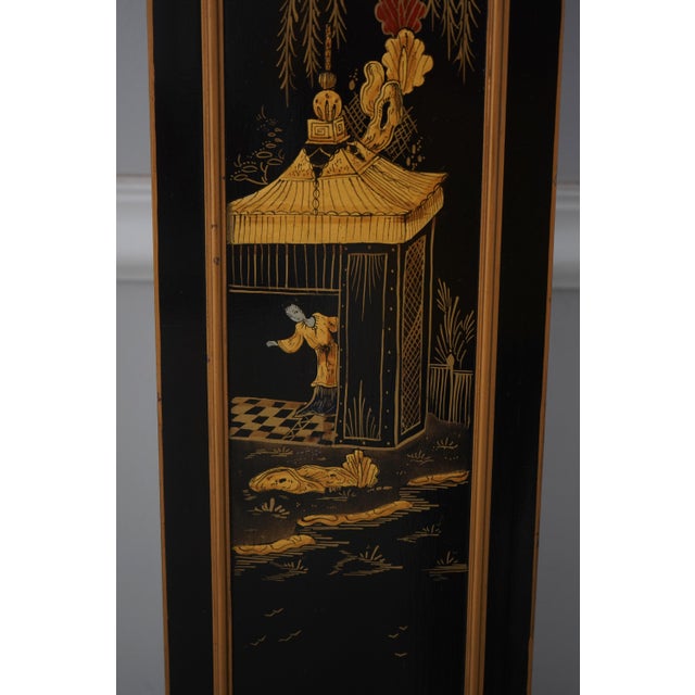 Ellicot of London Chinoiserie Diminutive Grandmother Dwarf Tall Case Clock For Sale - Image 11 of 13