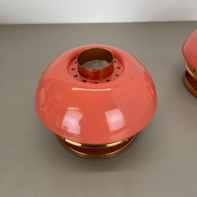 Pink Spot Ceiling Light Flush Mount in the style of Stilnovo, Italy, 1950s, Set of 2 For Sale - Image 10 of 18