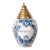 Dutch Delftware Blue & White Tobacco Jar With Brass Lid, Circa 1800 For Sale