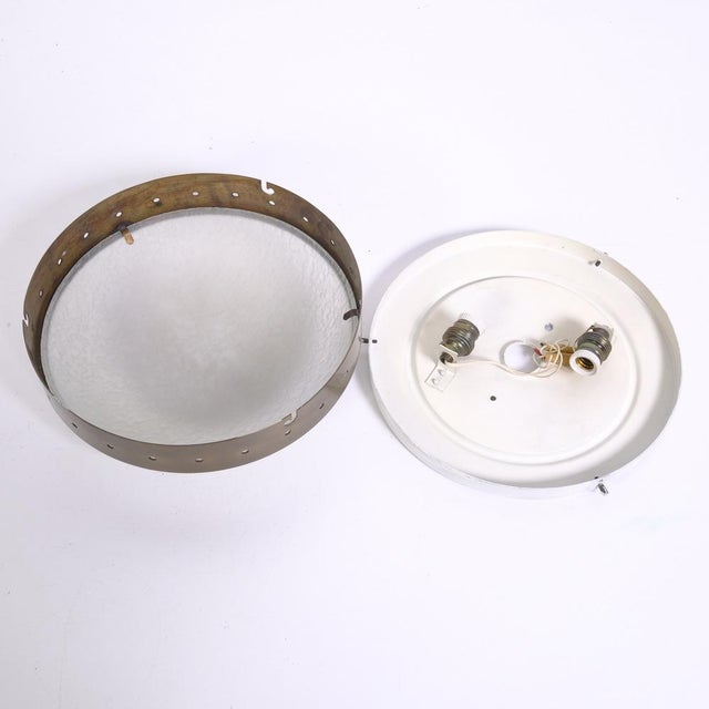 Vintage Glass and Metal Wall Lamps, 1940s, Set of 2 For Sale - Image 15 of 18