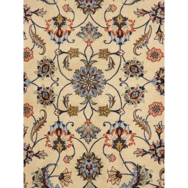 Traditional Vintage Hand-Knotted Persian Mashad Rug 7'4" X 10'4" For Sale - Image 3 of 4