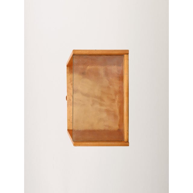 Vintage Scandinavian Bedside Table in Birch Burl, 1940s For Sale - Image 10 of 11