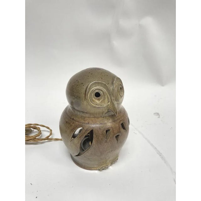 Mid-Century Modern Ceramic Night Light Lamp by Jules Morel for Vallauris, 1970s For Sale - Image 3 of 6