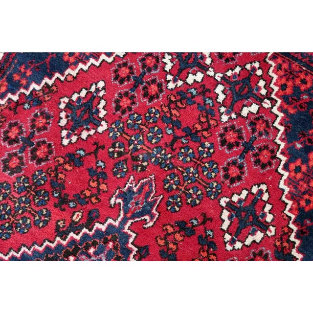 Traditional 1970s Handmade Vintage Persian Hamadan Rug 4.4' X 6.7' For Sale - Image 3 of 13