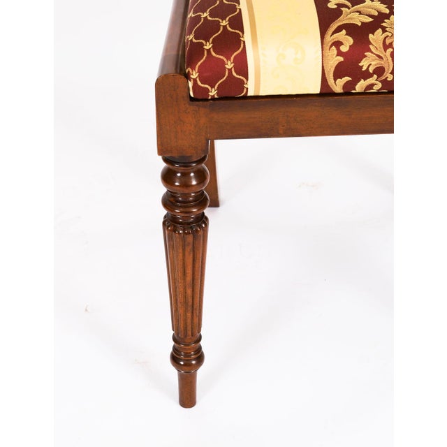 Vintage Regency Revival Burr Walnut Marquetry Dining Chairs, 2000s, Set 12 For Sale - Image 13 of 18