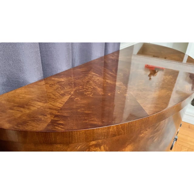 Brown 1990s Century Furniture Omni Demilune Two Door Cabinet For Sale - Image 8 of 17