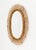 Mid-Century Oval Rattan and Bamboo Wall Mirror attributed to Franco Albini, Italy, 1960s For Sale - Image 6 of 10