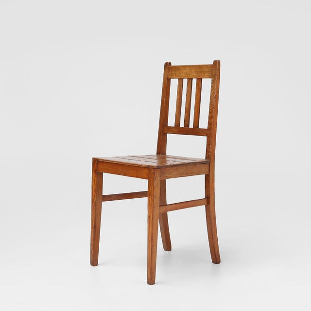 Wooden Geometric Chair in the style of Jean Prouve, France, 1940s For Sale - Image 15 of 15