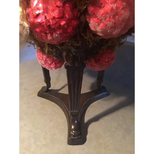 Transitional 1990s Christopher Radko Raspberry Topiaries , Pair For Sale - Image 3 of 5