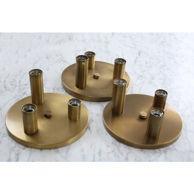 1970s Mid-Century Brass Ceiling Lamp, 1970s For Sale - Image 5 of 7