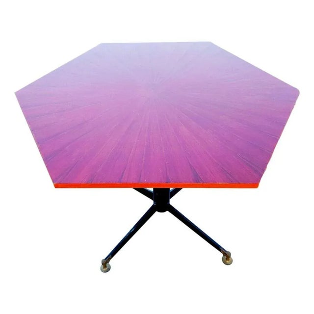 Wood Danish Chairs and Table by Ignazio Gardella for Azucena, 1960s, Set of 6 For Sale - Image 7 of 8